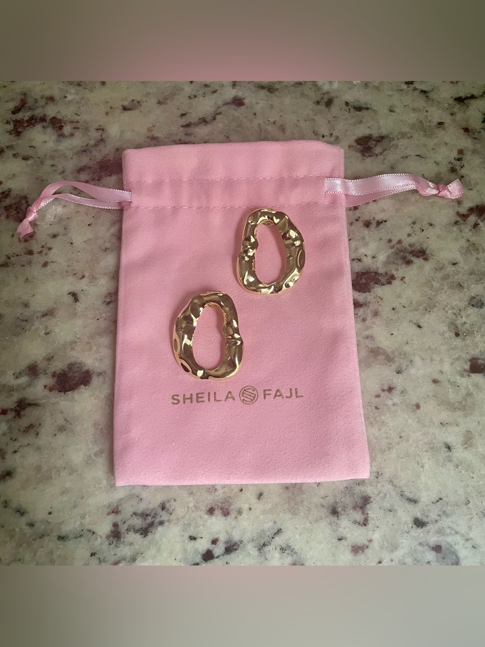 Sheila Fajl Amalfi Stud Earrings 18K Shiny Gold NEW W/O TAGS